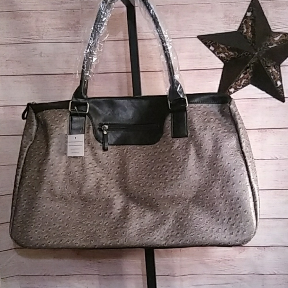 Faux Ostrich Leather Travel Bag